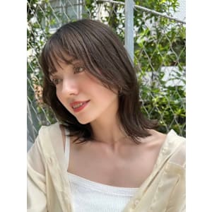 髪質改善オリーブカラーウェーブボブ美髪*Zina横浜