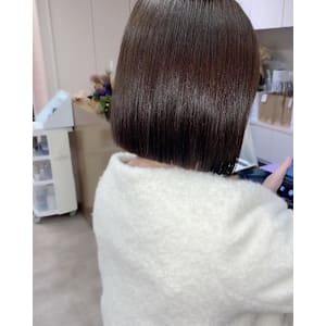 大人ボブ×切りっぱなしボブ×透明感カラー×横浜20代30代