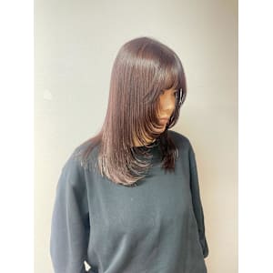 レイヤー/ミディアムレイヤー/暖色カラー/バーガンディー