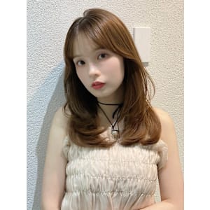 髪質改善小顔くすみベージュミディ美髪*Zina銀座