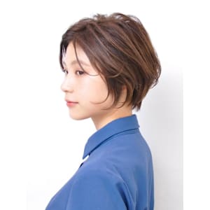 20代30代40代/ハンサムショート/センター分け/清澄白河