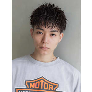 ベリーショート/ダークアッシュ/秋冬ヘア/ニュアンスパーマ