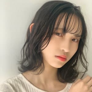 ゆるふわ黒髪スタイル