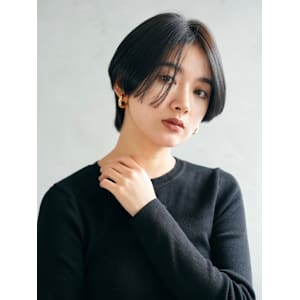 髪質改善黒髪ワンレンショート美髪*Zina札幌