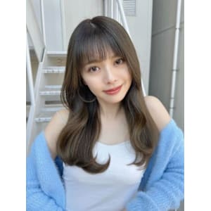 髪質改善ぱっつん前髪ゆるカールロング美髪*Zina札幌