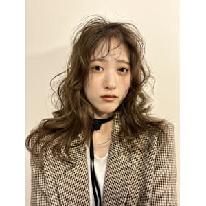 まろやかベージュ/ベージュカラー/シースルーバング/横浜元町