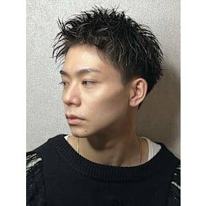 スパイキーパーマツイストスパイラルパーマメンズマッシュ