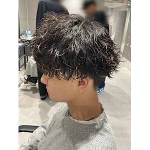 【波巻きスパイラルパーマ】ブリーチパーマ/メンズカット/池袋