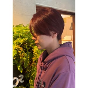 大人骨格修正ショート　ウィンターレッド