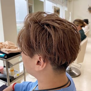 メンズブリーチオンカラー×リッチブラウン