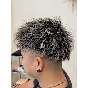 メンズハイライト×ツイストパーマ