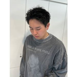 ダークアッシュ/スパイキーショート/メンズヘア