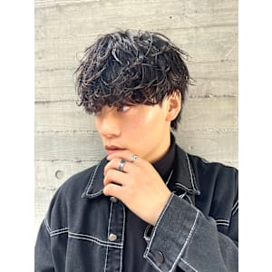 波巻きスパイラルパーマツイストスパイラルパーマ韓国マッシュ