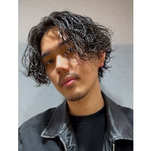 kisaiBUZZ岬 メンズパーマボブ波巻スパイラルパーマ