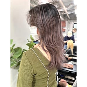 透明感　ナチュラルピンクバレイヤージュ【grow赤羽】