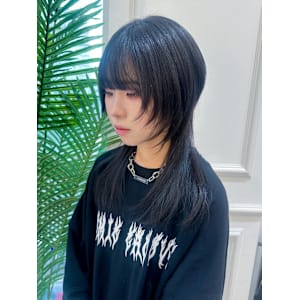 ＊ロングウルフレイヤーカット