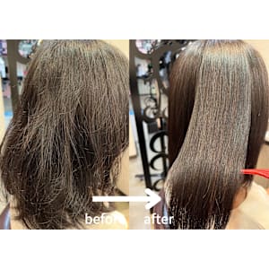 人気の縮毛矯正】 自然な艶髪　ビフォー/アフター　　赤羽駅