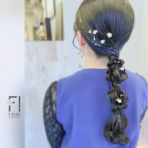 hairmake&nail F PLUS！× タイトポニー