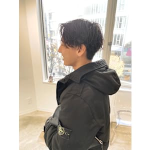 メンズパーマ／ソフトツイスト／波ウェーブ／メンズ