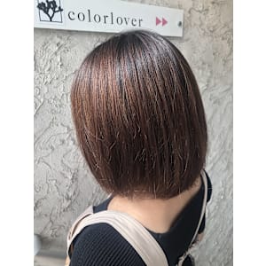 さらツヤボブ/艶感/アースカラー/オンブレ