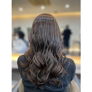 艶髪/ウェーブ巻き/チョコレートブラウン