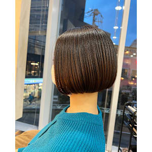 ショートボブ/チョコレートブラウン