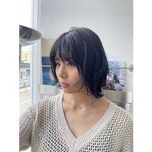 レイヤーボブ/ボブ/アッシュブラック