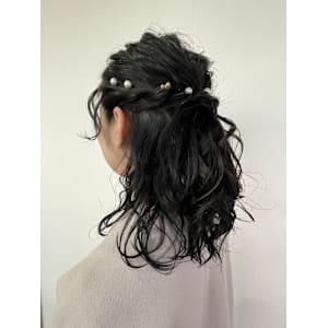 ヘアセット/ハーフアップ/ミディアム