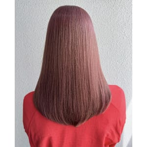 髪質改善_シルクストレート_ピンクカラー