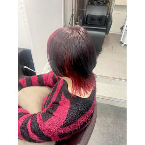 レッドカラー/ワインレッド/インナーカラー