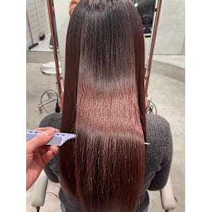 髪質改善カラー/暖色カラー/艶髪