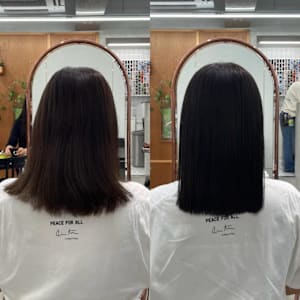 髪質改善カラー/地毛風カラー/ストレート