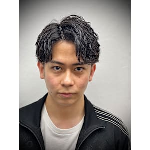 センター分け/理容室//メンズ/HIRO銀座