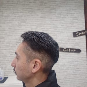 ハイフェード風モヒカン&アッシュカラー