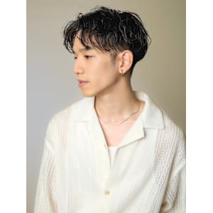 メンズパーマ×黒髪スタイル×enntaku新宿