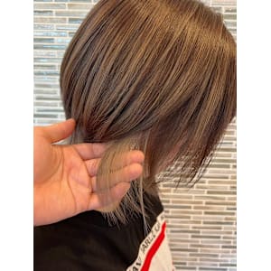 黒髪 ボブルフ ネビージュ 小顔 ワンレン 北越谷 髪質改善