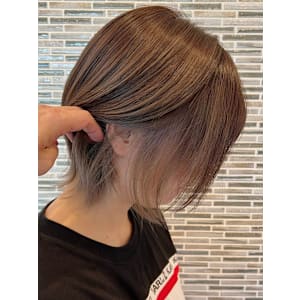 黒髪 ボブルフ ネビージュ 小顔 ワンレン 北越谷 髪質改善