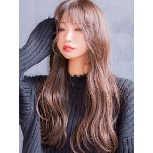 アッシュグレージュロング