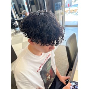 メンズ波巻きミックスツイストスパイラルパーマ