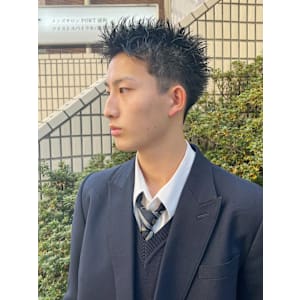 スパイキーパーマツイストスパイラルパーマメンズマッシュ