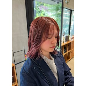 ブリーチ無し/ピンクラベンダー/レイヤーボブ