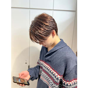 毛流れセンターパート/韓国マッシュ/センターパート