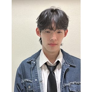 クロスバングスタイル/韓国ダウンパーマ韓国メンズヘア札幌