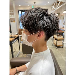 メンズナチュラルツイストスパイラルパーマ/マッシュパーマ