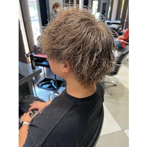 メンズパーマ波巻きミックスツイストスパイラルパーマ