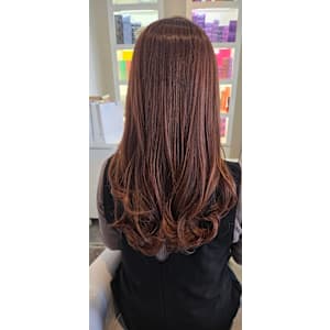 ピンクブラウンの艶々カラー