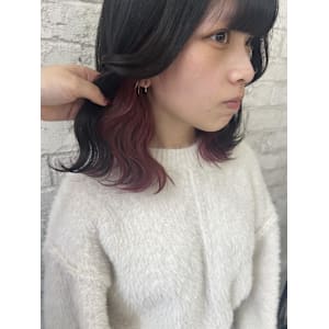 ブリーチインナーカラー大人イヤリングカラー池袋