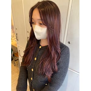 髪質改善/オージュア/ピンクパープル/暖色カラー/艶ロング
