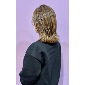 メテオカラー×ハイライトボブ