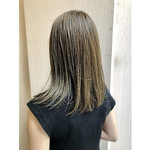 髪質改善メニューヘアカラー/アッシュベージュ